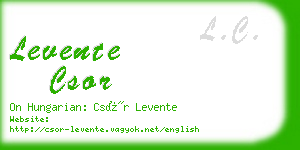 levente csor business card